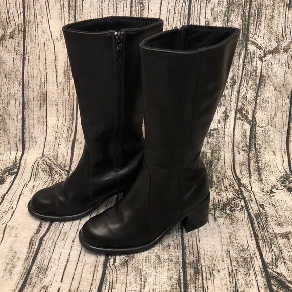 black leather boots canada